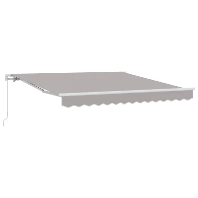 vidaXL Ročna Retraktibilna Tenda Svetlo Siva 300x250 cm