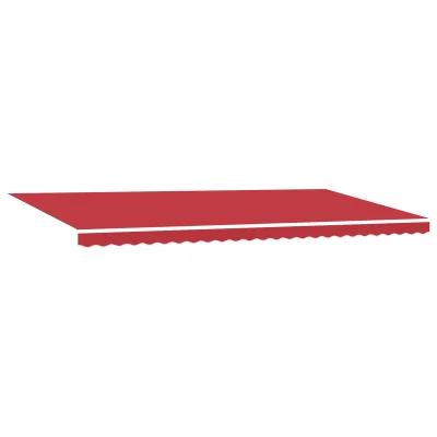 vidaXL Ročna Retraktibilna Tenda z LED Rdeča 600x350 cm