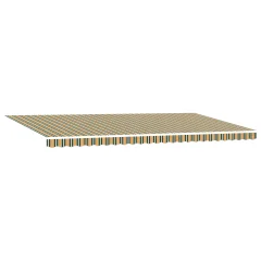 vidaXL Ročna Retraktabilna Tenda z LED Zelena in Rumena 600x300 cm