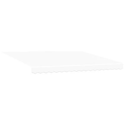 vidaXL Ročna Retraktibilna Tenda z LED bela 400x350 cm