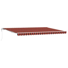 vidaXL avtomatska zložljiva tenda oranžna in rjava 500x300 cm