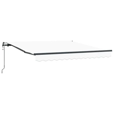 vidaXL Avtomatska retraktibilna tenda bela 300x250 cm