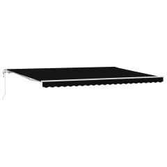 vidaXL avtomatska retraktibilna tenda črna 500x300 cm