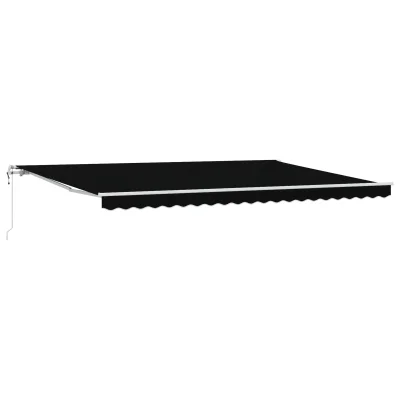 vidaXL avtomatska retraktibilna tenda črna 500x300 cm
