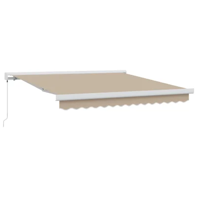 vidaXL Ročna Retraktibilna Tenda Bež 300x250 cm