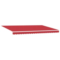 vidaXL ročna retraktibilna tenda z LED Rdeča 500x300 cm