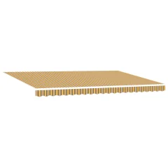 vidaXL Ročna zložljiva tenda z LED barvno črto 500x300 cm