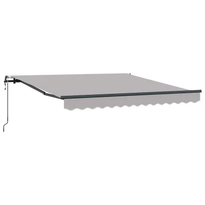 vidaXL Avtomatska Retraktibilna Tenda Svetlo Siva 300x250 cm