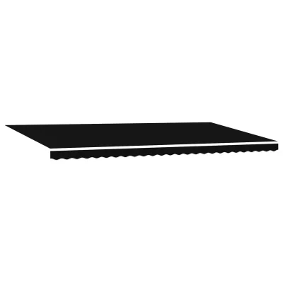 vidaXL Ročna Retraktibilna Tenda z LED Črna 600x300 cm