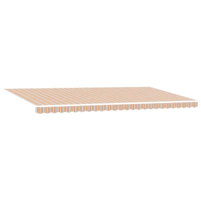 vidaXL Ročna retractibilna tenda z LED večbarvnim črtastim vzorcem 600x350 cm