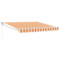 vidaXL Samodejna zložljiva tenda Rumena in Oranžna 300x250 cm