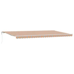 vidaXL Avtomatska retraktibilna tenda z večbarvnimi črtami, 600x300 cm