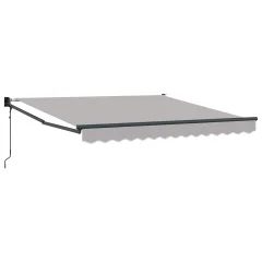 vidaXL Avtomatska Retraktibilna Tenda Svetlo Siva 300x250 cm