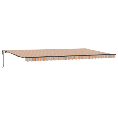 vidaXL Avtomatska Retraktilna Tenda Črte Multicolor 600x300 cm