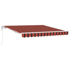 vidaXL Avtomatska retraktibilna tenda oranžne in rjave barve 300x250 cm