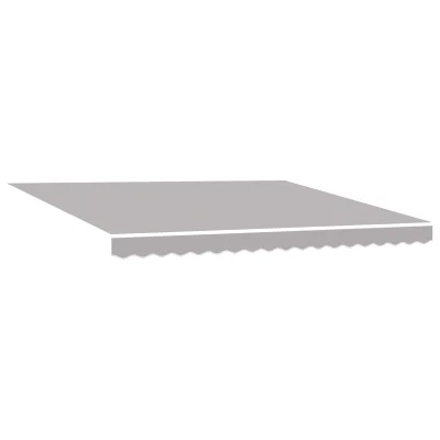vidaXL Ročna retractibilna tenda z LED svetlo siva 400x300 cm