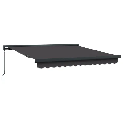 vidaXL Ročna retraktibilna tenda antracit 300x250 cm