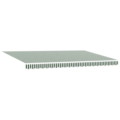 vidaXL Ročna retraktibilna tenda z LED v zeleni in beli barvi 500x300 cm