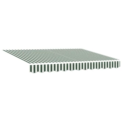vidaXL Ročna retractibilna tenda zelena in bela 300x250 cm