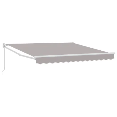 vidaXL Ročna Retraktibilna tenda Svetlo Siva 300x250 cm