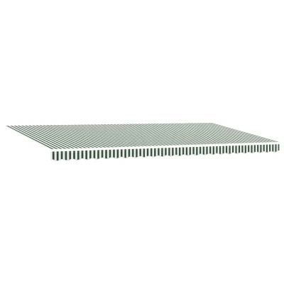 vidaXL Ročna retraktibilna tenda z LED zeleno in belo 600x300 cm