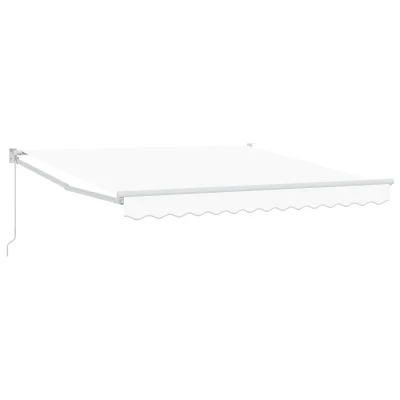 vidaXL Ročna Retraktibilna Tenda Bela 300x250 cm