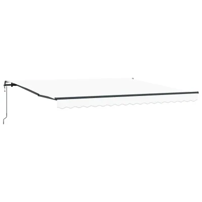 vidaXL Avtomatska Retraktibilna tenda Bela 400x300 cm