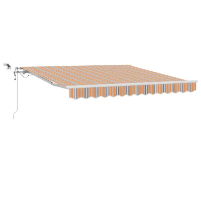 vidaXL Avtomatska retraktibilna tenda z LED večbarvno črto 300x250 cm