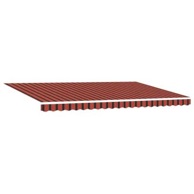 vidaXL Ročna retraktibilna tenda oranžna in rjava 500x300 cm