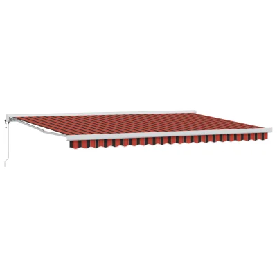 vidaXL Avtomatska retraktibilna tenda oranžna in rjava 500x300 cm