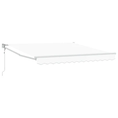 vidaXL Avtomatska Retraktibilna tende Bela 300x250 cm