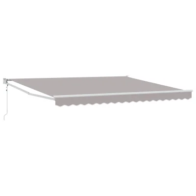 vidaXL Samodejna Zložljiva Tenda Svetlo Siva 400x300 cm