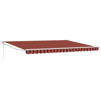 vidaXL retraktibilna tenda Rdeča in črna 450x300 cm
