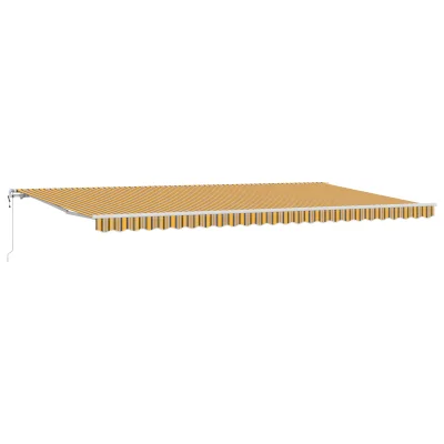 vidaXL Samodejna retraktibilna tende večbarven črtast 600x300 cm