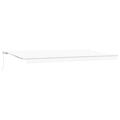 vidaXL ročna zložljiva tenda bela 600x350 cm