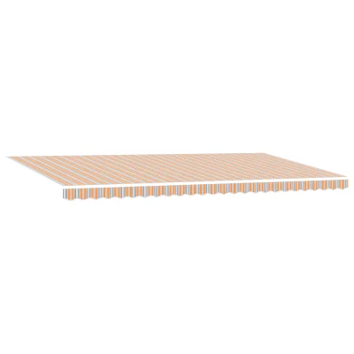 vidaXL Ročna retraktibilna tenda večbarvna črta 600x300 cm