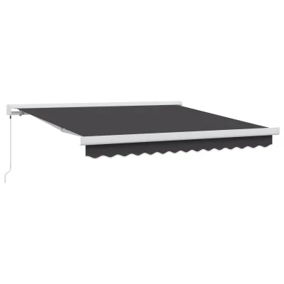 vidaXL Ročna retraktibilna tenda Antracit 300x250 cm