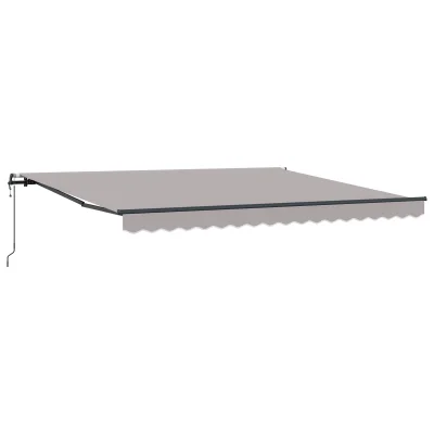 vidaXL Samodejna Retraktibilna Tenda Svetlo Siva 400x300 cm