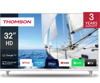 THOMSON 32HG2S14W LED, 81 cm (32"), HD, Google TV, bel (Pure White) televizor