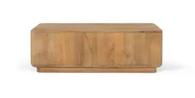 Klubska mizica iz mangovega lesa z zaobljenimi vogali