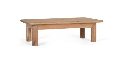 Pravokotna klubska mizica iz masivnega akacijevega lesa