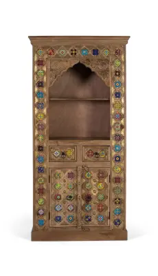 Police iz mangovega lesa z edinstvenim ročno izdelanim dizajnom