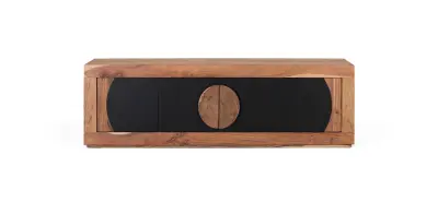 TV omarica iz akacijevega lesa s 4 vrati