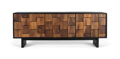 TV omarica s 3 vrati iz mangovega lesa