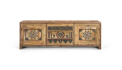 Ročno izdelana TV omarica iz mangovega lesa, 150 cm