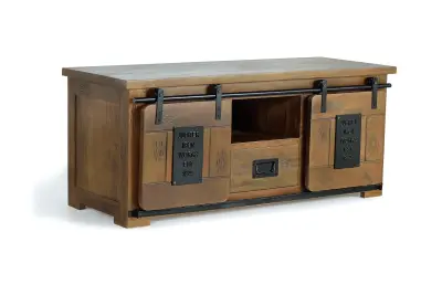 TV stojalo iz mangovega lesa in kovine