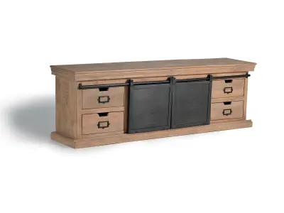 TV omarica v industrijskem slogu