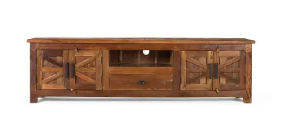 TV omarica z 2 vrati, 1 predalom in nišo iz recikliranega lesa