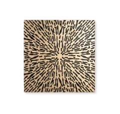 Vzglavje iz zlatega in črnega MDF-ja 120 cm