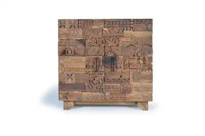 Komoda iz mangovega lesa in recikliranega lesa